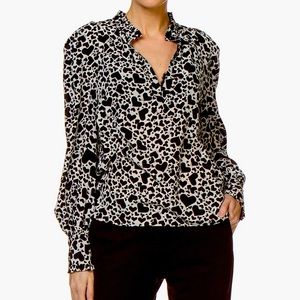 Zadig & Voltaire Heart Blouse Titus sz XS